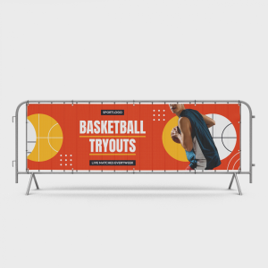 10oz 2' x 6' Single Sided Mesh Banner With Grommets