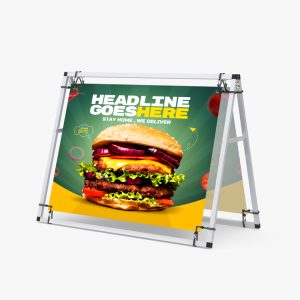 4' Double Sided Banner A-Frame Sign