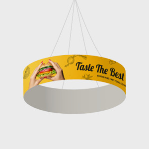 10' Round Single Sided Hanging Trade Show Sign