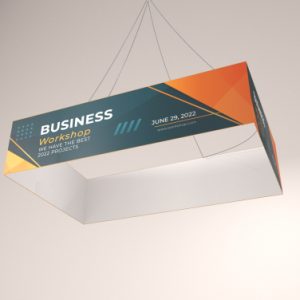 10' Square Single Sided Hanging Trade Show Sign